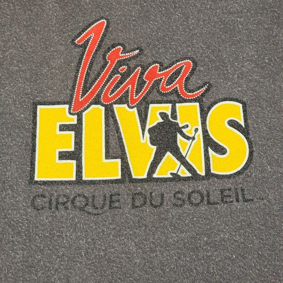 Viva Elvis Cirque Du Soleil Graphic SS Grey Tee - Size XL - Picture 1 of 5